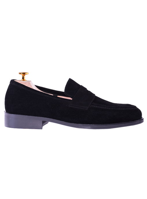 Apron loafer black suede