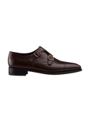 Cap toe double monk brown crust