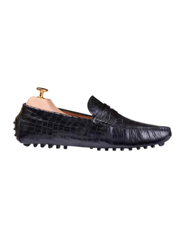 Crock print loafer Black crust