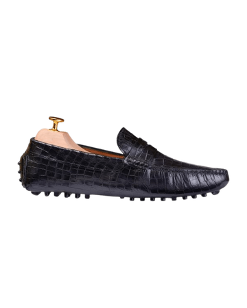 Crock print loafer Black crust