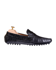 Crock print loafer Black crust