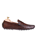 Crock print loafer brown crust