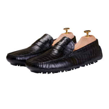 Crock print loafer Black crust