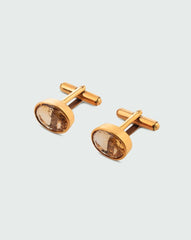 Yellow topaz gemstone cufflinks