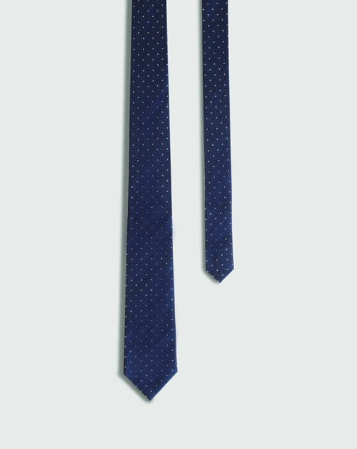 Blue polka dot tie